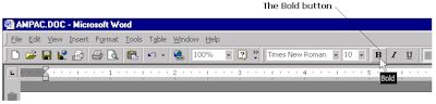 Click the bold button