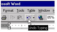 Undo typing