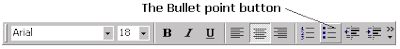 Click the bullet point button