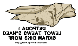 I adopted Dean's sweat towel from Skid Marks