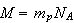 $M=m_{p}N_{A}$