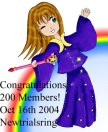 Kiriban (gift art) to celebrate the group's 200th member