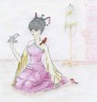 An experiment in clothing folds!  (Oh, and Meilin with some birds)