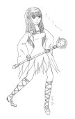 Just trying out a new drawing style, then inked and shaded.  Sakura out Cardcaptoring!