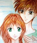 Sakura and Syaoran holding hands