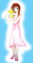 just sakura holding kero