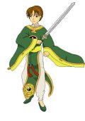 CGed Image of Syaoran ready to battle Eriol in chapter 48