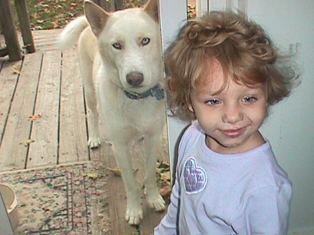 Makayla and her buddy, "Prince". 10-6-2002