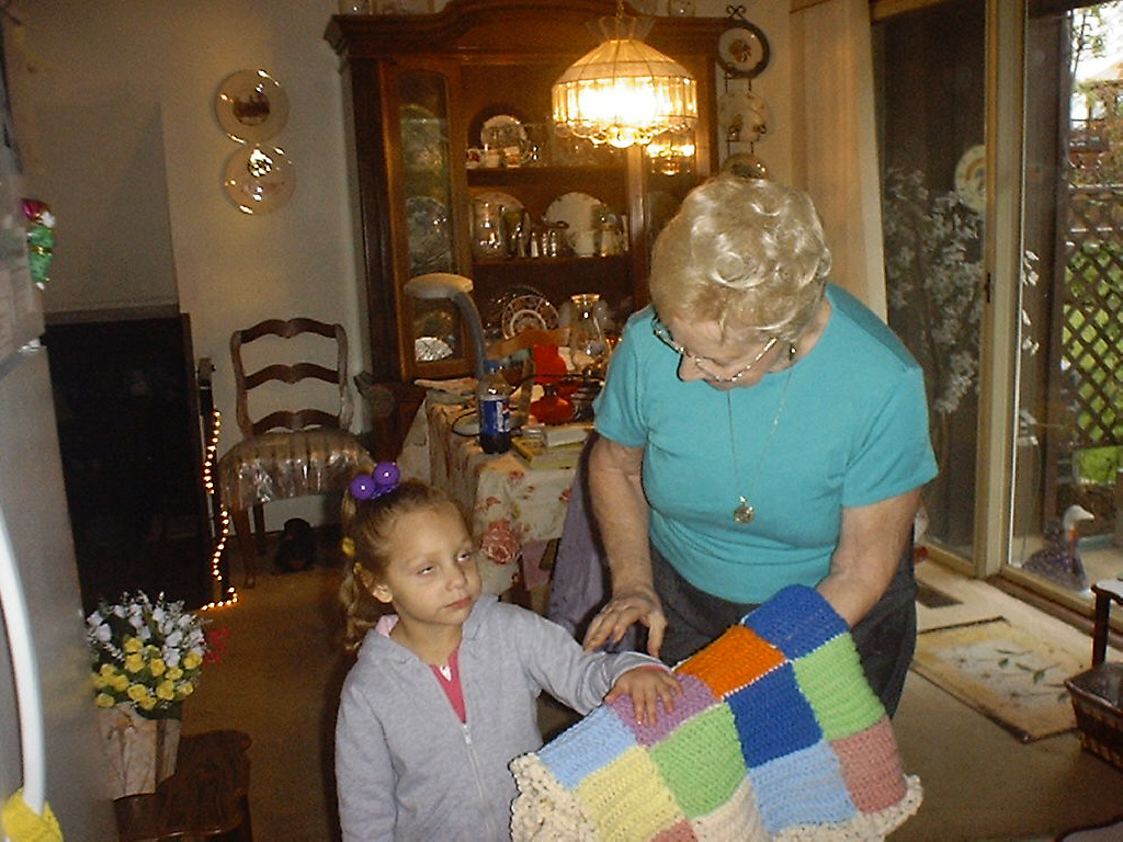 Makayla's new blanket.&nbsp; 5-2004