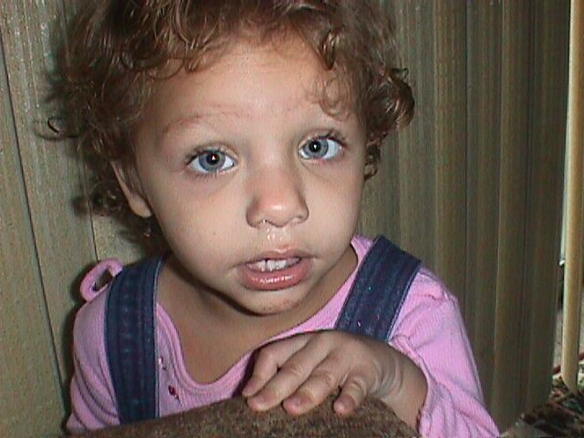 Makayla loves to get her pic taken, 10-6-2002