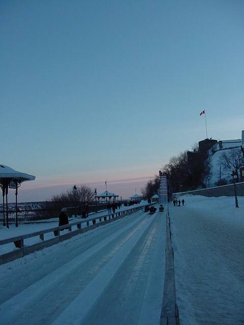 la descente du chateau frontenac...