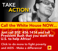 Click in to Datadata.org to take action and contact your government officials regarding HIV/AIDS relief and other matters of importance to your community and world.