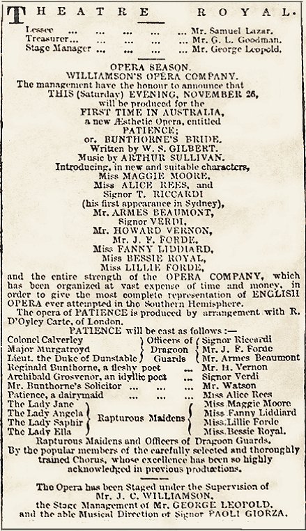 Sydney Nov 26th 1881