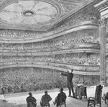 Sunday services at the Theatre Royal. Courtesy National Library of Australia