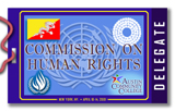 "National Model United Nations (NMUN) Bhutanese Delegate Pass" (copyright 2001 Melissa Aellos)