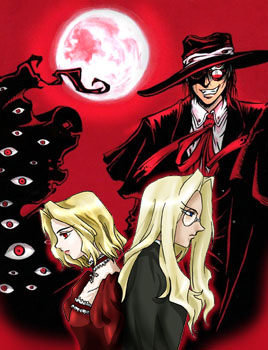 Interal Hellsing and her daughter, Christina, Alucard in the background.