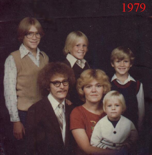 Jimmy, Billie, Chuck, Melvin, Eileen and little Libby in 1979