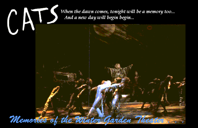 CATS ... Memories of the Winter Garden Theater. . .