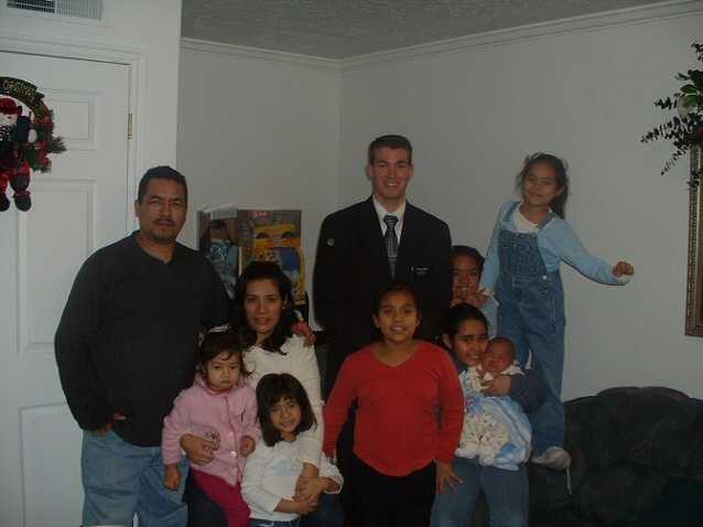 Awesome Family, well the Dad had some difficulties- Oh my comp is there as well, Elder Guincho