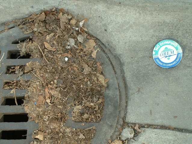 "No Dumping, Drains to Drinking Water"
