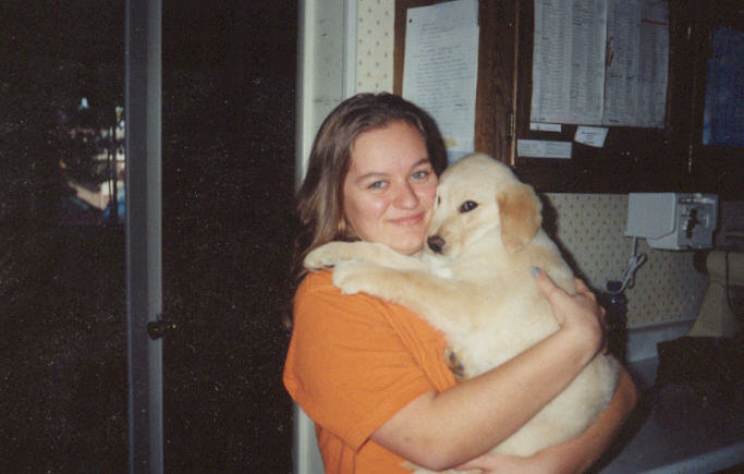 this is chester's pup, chester jumped a fence to....uh....make this pup possible, lol