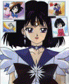 Hotaru as Sera Saturn, w/ her father