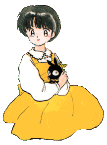 Tendo Akane with 'P-Chan'(Ryouga)