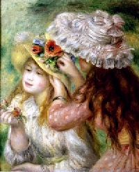 Pierre Auguste Renoir
Girls Putting Flowers in their hats