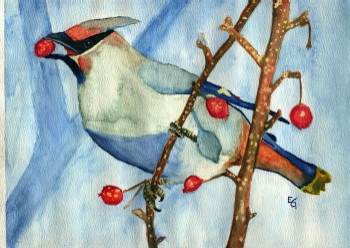 Watercolor painting, not very easy, but it was very interesting