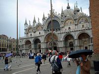 St Mark's Square, Venice (the weather was mild but raining slightly)