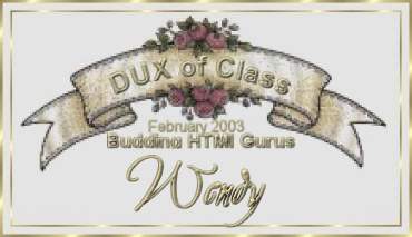 Dux of January 2003 BuddingHTMLGurus class