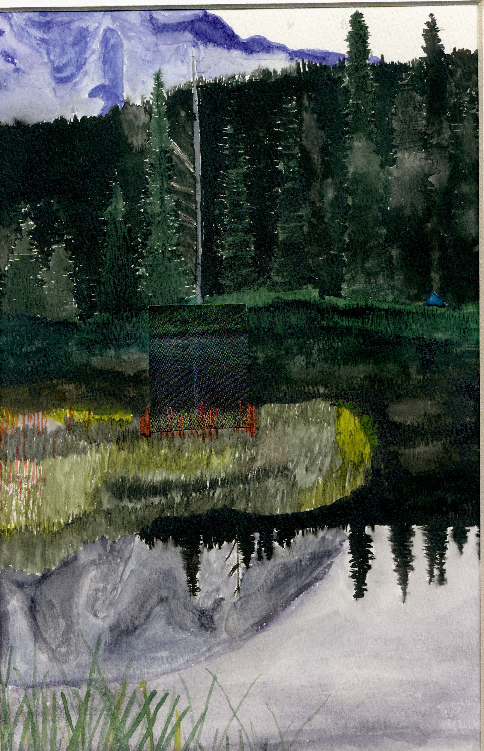 Watercolor Around A Magazine Picture