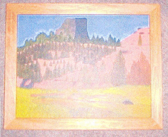 Acrylic Painting of Devil's Tower for Senior Project