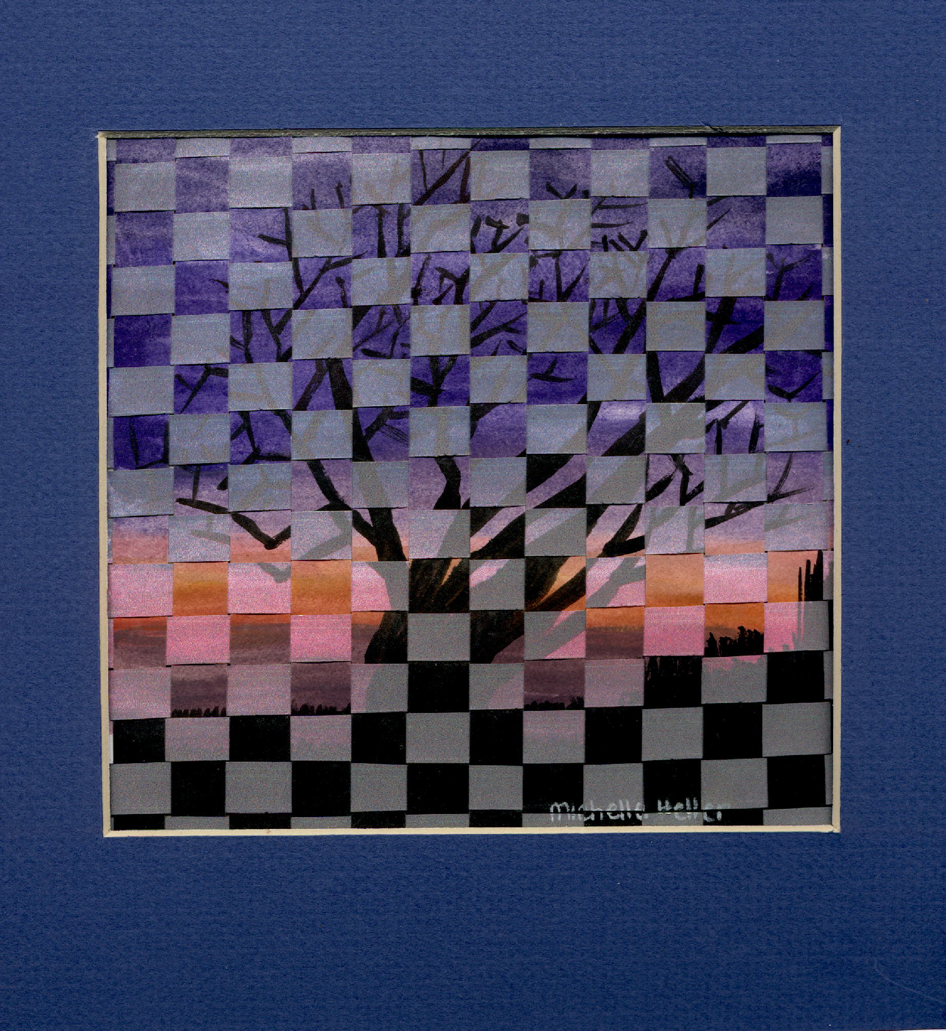 Tempera/Computer Weaving