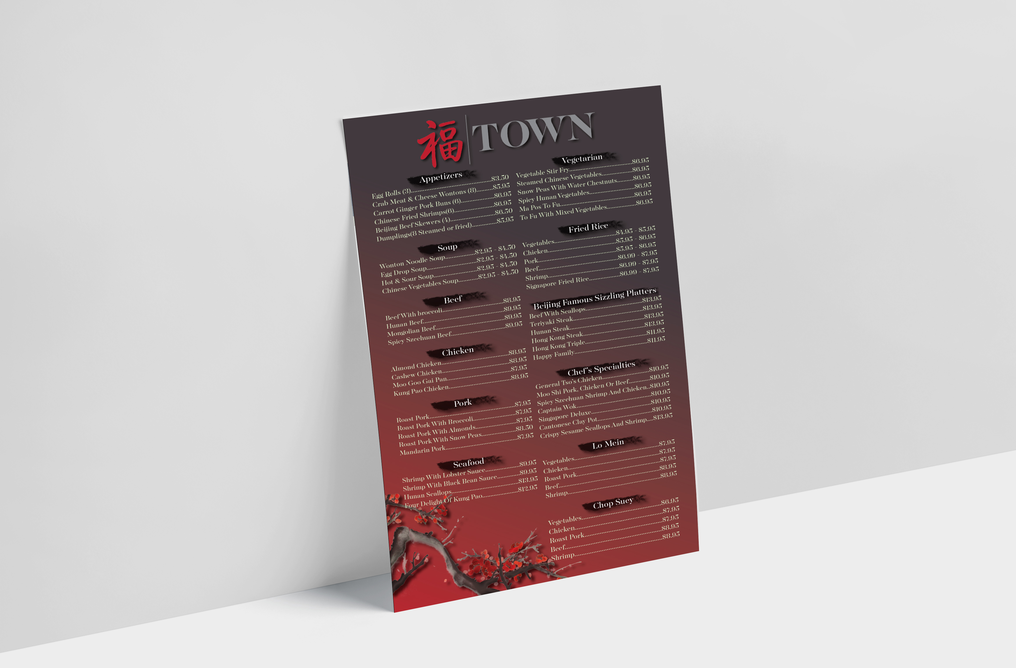 town menu