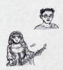 Becuase I changed the site layout, and scrapped my friends band's fan site, all of the graphics that I did for them now feature in my art work gallery, this is a really quick sketch i did quite a while ago now, of Gaz and Ems, everyone seemed to like it. was done all in biro.