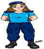 Ok, ok! I know that the uniform is a complete rip off of Jill Valentine from Resident Evil, so bite me! I decided that I needed to draw a greater variety of body types and so I modelled this on an old friend of mine who is quite short. Turned out quite nice.