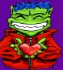 cant believe that Ros' last BF didnt buy her flowers. Anyway I did when i stayed at the hotel i drew her this little MZ cuase the flowers didnt come with a card, so i made one...she scanned it and i coloured it at a later date