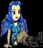 Originally this lil' angel was going to have black hair with pink tips, a style nicked off of a friend at college, but in the end i decided to go for a blue colour scheme instead... resides on the AnarKaos Fan Site as their gardian angel