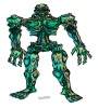 Once again this picture takes a littlleee influence from resident evil, though resident evil 3 this time. You can notice this especially in the face. The rest of the body is kind of based on a small action figure of the "independance Day" Aliens Armour, looks pretty good I thought. Again coloured in PSP.