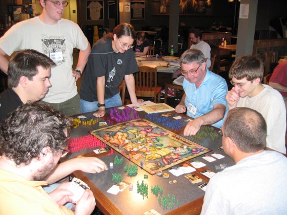 me playing History of the World 
at FlatCon 2004