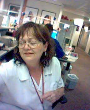 Hard at work , here is Fran