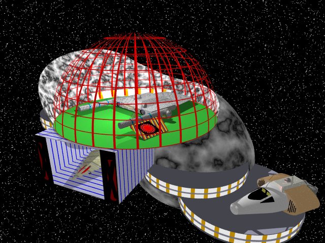 Meteoric Shipyards on one of Glisten's Asteroids
