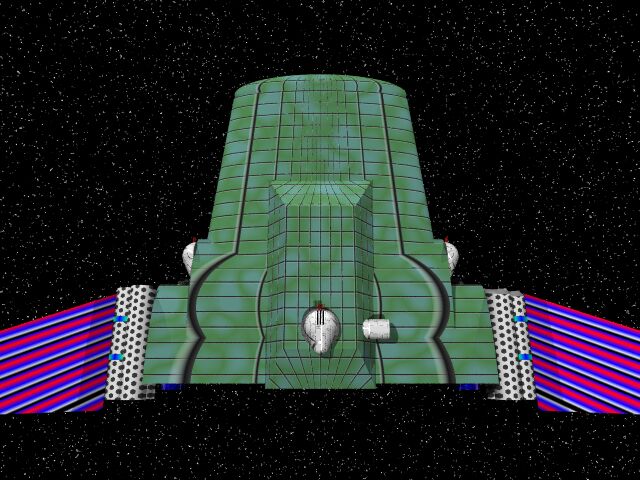 Top view of starship