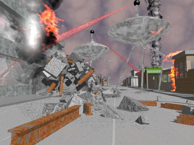 Tripods attack a city!