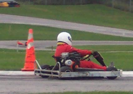 Michael moving through the last few corners