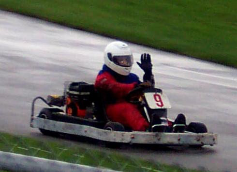 Michael coming into the pits