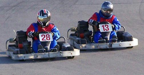 Michael fighting with kart #13
