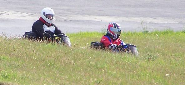 Michael working with Matt Brehm in practice through turn one