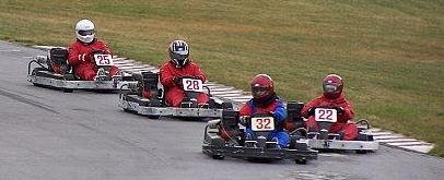 Michael is third in the pack through turns 2 and 3